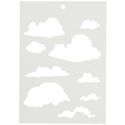 Stampers Anonymous BWS009 Clouds Brett Weldele Stencils, 6.5" by 4.5"