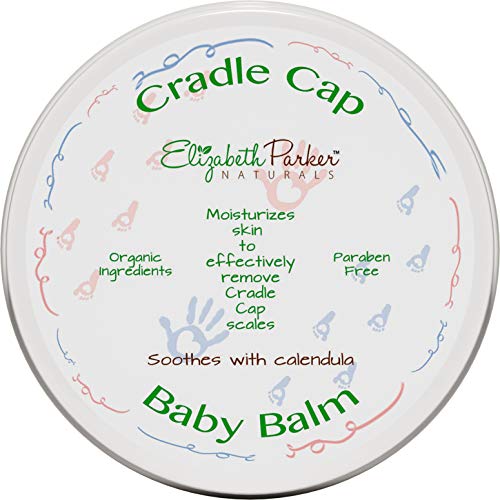 Elizabeth Parker Naturals Organic Cradle Cap Baby Balm Dry Scalp Treatment With Manuka Honey - Calendula Oil - Beeswax - Infant Seborrheic Dermatitis -