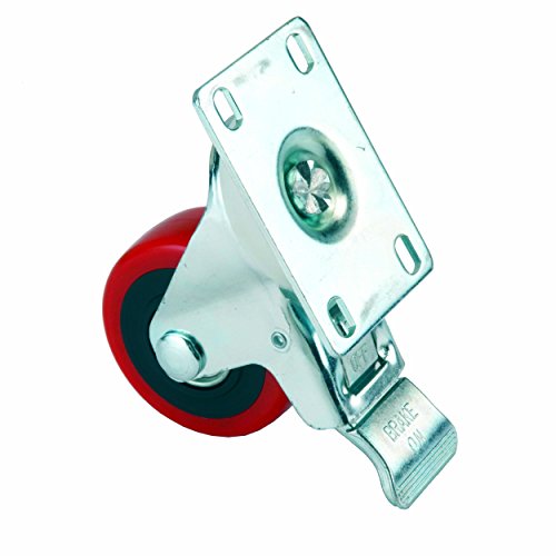 WoodRiver 4" Caster, Double Locking, Swiveling with 4 Hole Mounting Plate