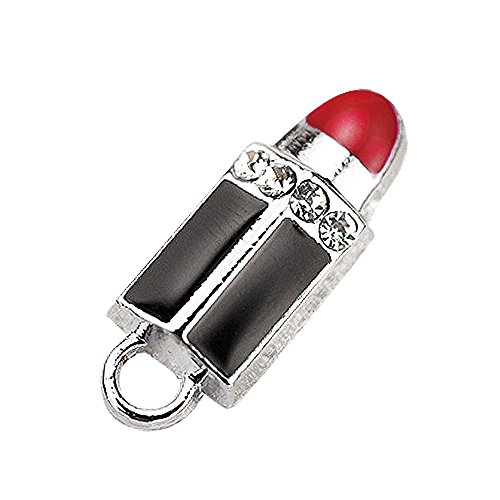 Charm M93-E Cute Cosmetic Red Lip Stick Charm Pendant Bead Wholesale (10 pcs)