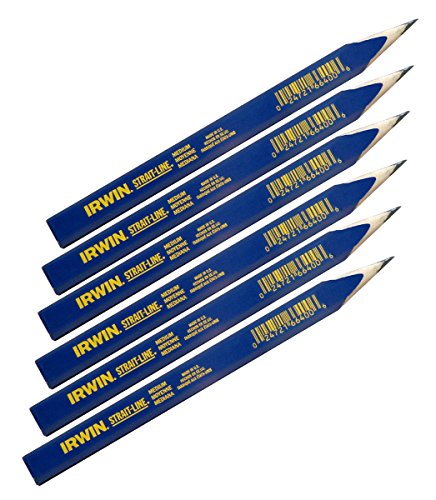 Irwin Tools IRWIN Carpenter Pencil, Medium Lead, 6-Piece (66400)