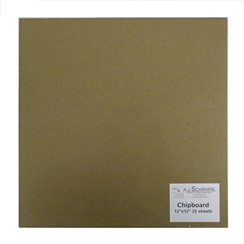 SPC Light Chipboard Sheets 12 x 12 Inches, 25 per Package (Tan-Chip-12-12)