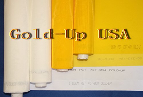 GoldUpUSAInc 3 Yards - 130 White Mesh x 63'' Width Silk Screen Printing Mesh