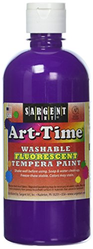 Sargent Art 17-4742 Art-Time 16oz Violet Washable Fluorescent Tempera Paint