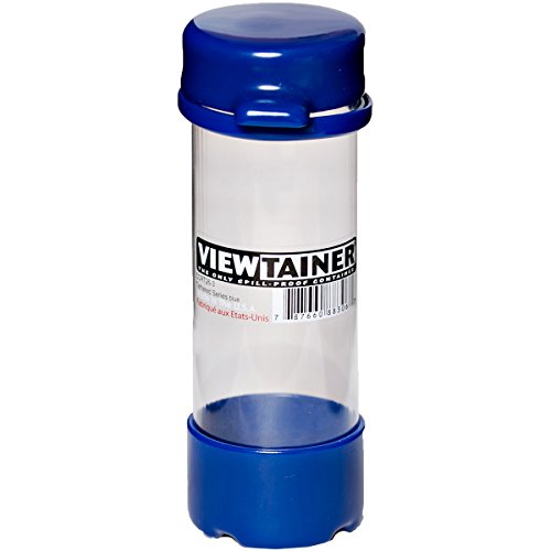 Viewtainer CCRT26-3 Tethered Cap Storage Container 2"X6"-Blue