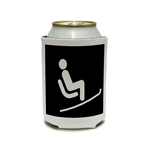 Graphics and More Skiing Ski Lift Can Cooler - Drink Insulator - Beverage Insulated Holder