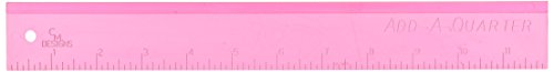 CM Designs Ruler 12" Add-A-Quarter Pink CMDsnsRuler12AddAQuarterPink