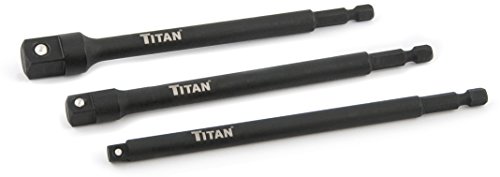 Titan 12086 3-Piece 6" Socket Adapter Set (1/4", 3/8" and 1/2")