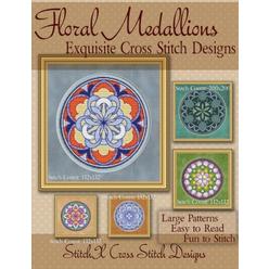 CreateSpace Independent Publishing Platform floral medallions exquisite cross stitch designs: five designs for cross stitch in fun geometric styles