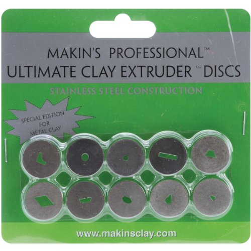Makin's USA 35100 Professional Ultimate Clay Extruder Discs, Stainless Steel, 10 Per Package
