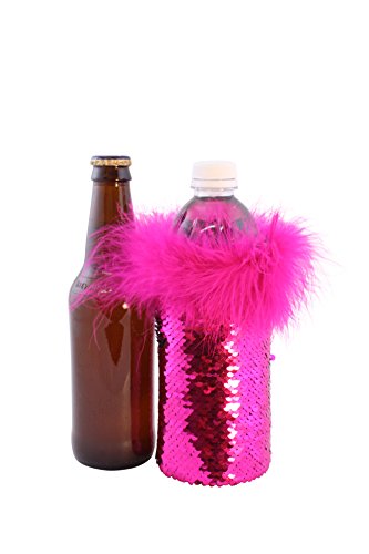 Tipsy Totes Stylish Wine &amp; Spirit Carriers Tipsy Totes Cute Sequin Beer Coolie. Water Bottle Sleeve - Beer Bottle Sleeve. Best Gift for Women. Great for Bachelorette