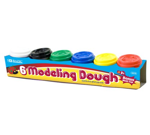 B BAZIC PRODUCTS BAZIC 2 Oz. Multi Color Modeling Dough (6/Pack) (Case of 24) (3310-24)
