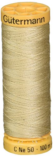 Gutermann 103C-3260 Natural Cotton Thread 110 Yards-Tan