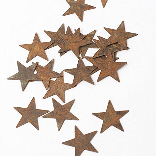 Factory Direct Craft Bulk Package of 100 Primitive Rusty Tin Stars for Weddings, Decorating, and Crafting