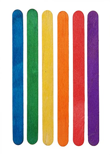Darice Wood Craft Sticks â€“ Multi-Colored â€“ Perfect for Craft Projects â€“ Vibrant Fun Colors â€“ Sturdy Wood Sticks Used