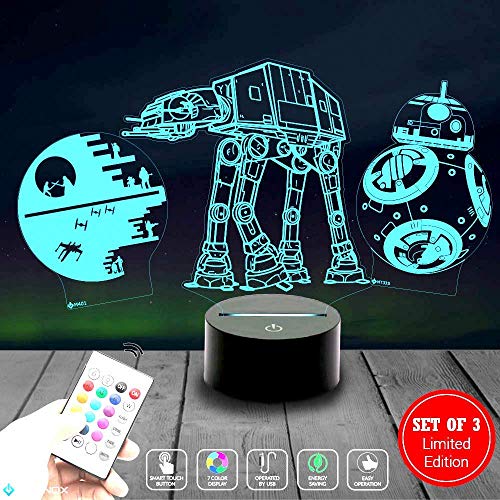 Holinox Star Wars Lamp Death Star 3D Light Awesome Gift for Star Wars Fans 75159 (MT403) Starwars Gifts