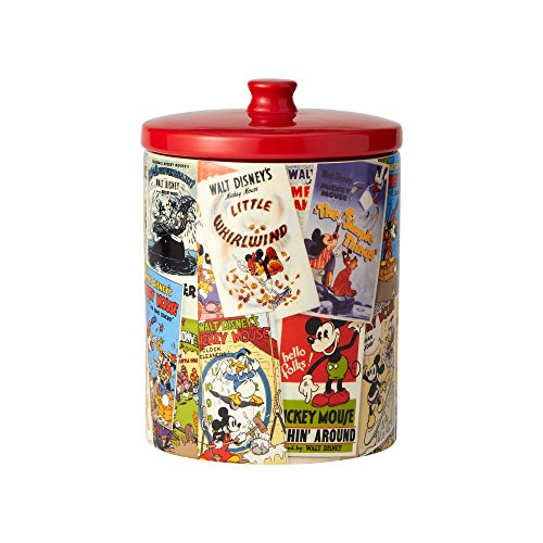 Enesco Disney Ceramics Mickey Mouse Collage Cookie Jar, 9.25", Multicolor