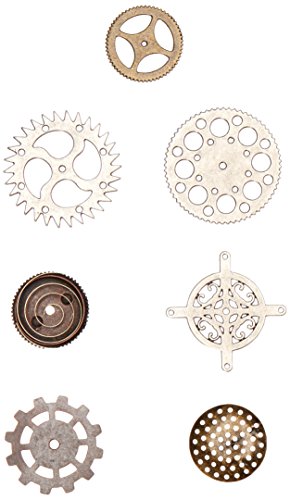 Prima Marketing 961053 Mechanicals Metal Embellishments, Gears, 7-Pack