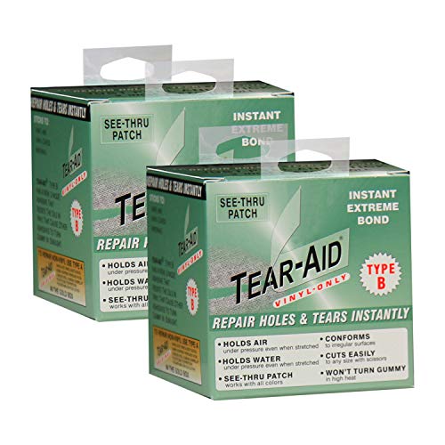 TEAR-AID Vinyl Repair Kit, 3 in x 5 ft Roll, Type B (2 Pack)