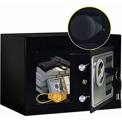 JUGREAT Safe Box with Induction Light,Electronic Digital Security Safe Steel Construction Hidden with Lock，Wall or Cabinet Ancho