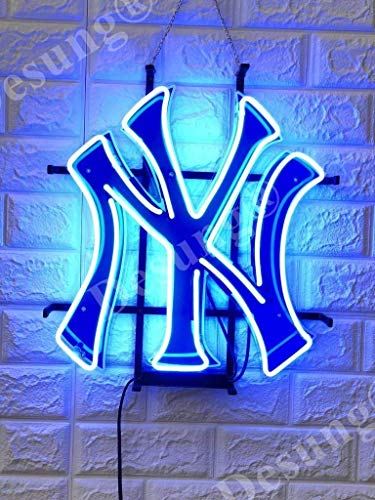 Desung 20"x16" New York Sports Team NY Yankee Neon Sign Light (MultipleSizes) HD Vivid Printing Tech Handmade Man Cave Beer