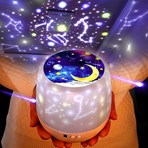 Luckkid Night Lights for Kids -Luckkid Multifunctional Night Light Star Projector Lamp for Decorating Birthdays, Christmas, and Other