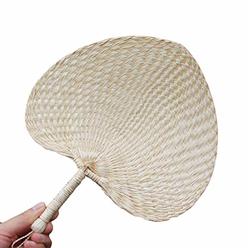 WASSON Hand Made Fan Vintage Decoration, Party Fan Wedding Women Gift, Palm Fans Natural Cool Handheld 1 PCS