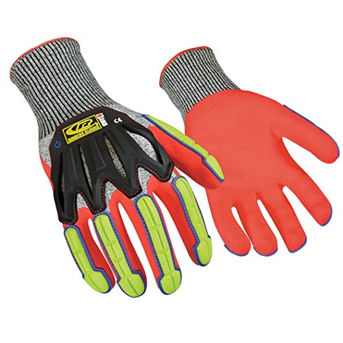 Ringers Gloves 065 R-Flex Impact Nitrile - Light Duty Impact Glove, Full Flexibility, Large