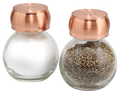 Olde Thompson Orbit Salt & Pepper Shaker, 3", Copper/Clear