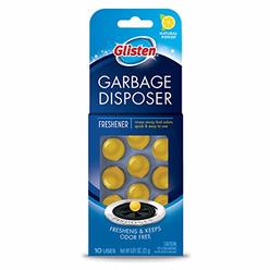 Glisten Disposer Care Freshener, Odor Eliminator, Quick & Easy-to-Use Garbage Disposal Freshener, Lemon Scent, 10 Uses