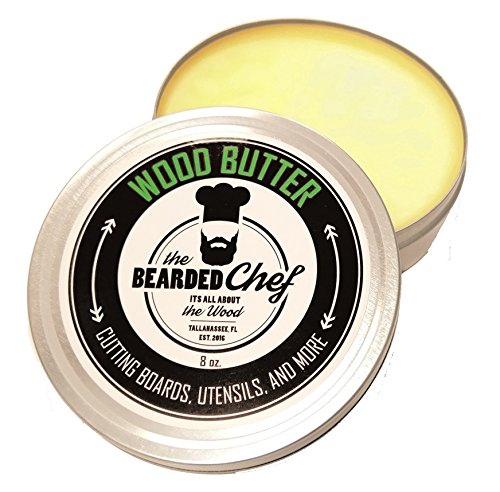 It's all about the wood Wood Butter- 8 ounces - Butcher Blocks, Cutting Boards, and Utensils - Naturally Prevents Bacteria Growth on Wood - Veteran
