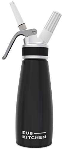 EurKitchen Professional Whipped Cream Dispenser w/Leak-Free Reinforced Aluminum Threads for Max Durability and Safety -