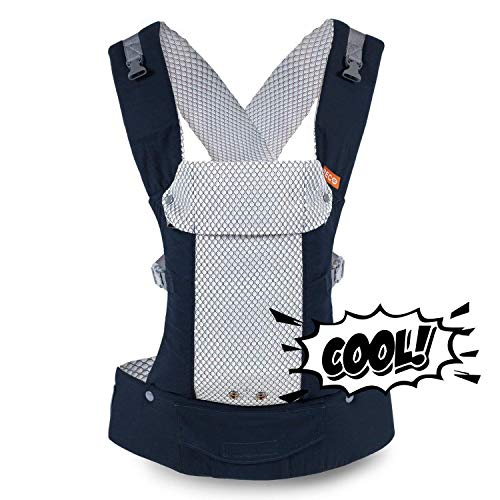 Beco Baby Carrier Beco Gemini Baby Carrier - Cool Mesh Navy, Sleek and Simple 5-in-1 All Position Backpack Style Sling for Holding Babies,