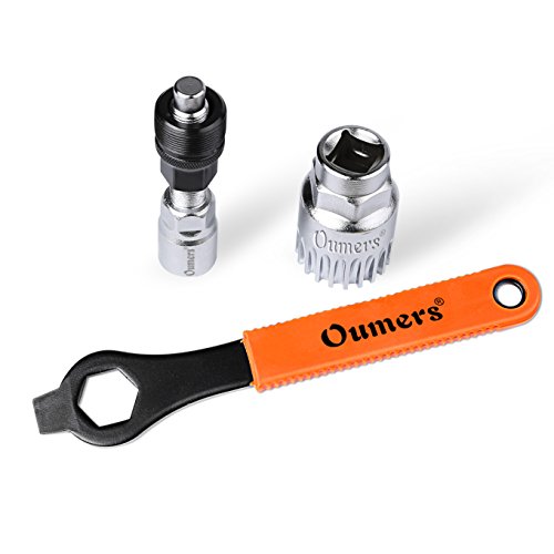 Oumers Bike Crank Extractor/Arm Remover and Bottom Bracket Remover with 16mm Spanner/Wrench. Professional Bicycle Repair Tool