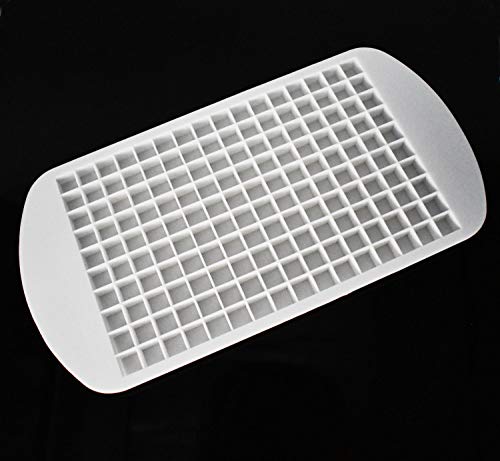 art&beauty 160 Tray Silicone Frozen Mini Cube Ice Mold Candy Chocolate Jelly Mold (White)