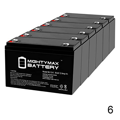 Mighty Max Battery ML12-6 .250TT - 6V 12AH Replacement Battery for Jolt Batteries SA6120-6 Pack Brand Product