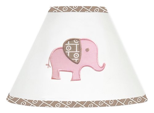 Sweet Jojo Designs Pink and Brown Mod Elephant Lamp Shade by Sweet Jojo Designs