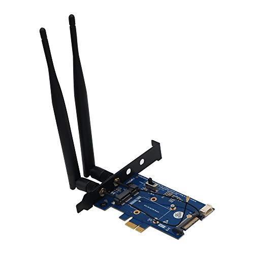 BQZYX+ Mini PCI-E PCI Express to PCI-E 1x Adapter with SIM Card Slot for WiFi and 3G/4G/LTE Card