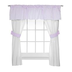 BabyDoll Bedding Baby Doll Candyland 5 Piece Window Valance and Curtain Set, Lavender