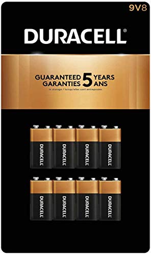 Duracell - CopperTop 9V Alkaline Batteries - long lasting, all-purpose 9 Volt battery for household and business - 8 count