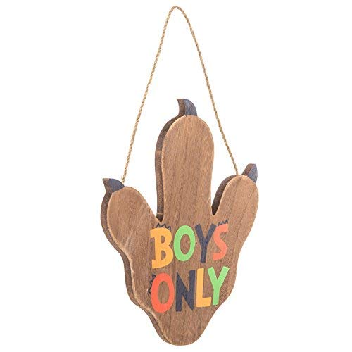 Elegant Blooms and Things Boys Only Dino Paw Wood Wall Decor Room Kids Decoration