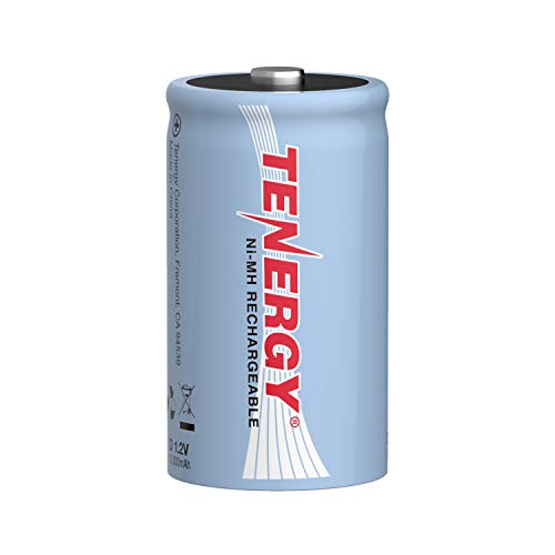 Tenergy NiMH D Size 10000mAh High Capacity High Rate Rechargeable Battery - UL Certified