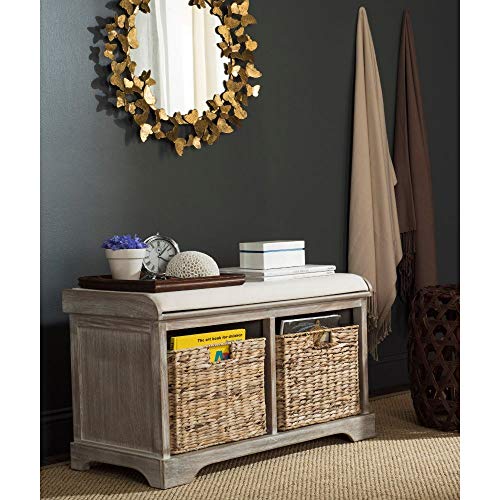 Safavieh American Homes Collection Freddy Brown Wicker Storage Bench
