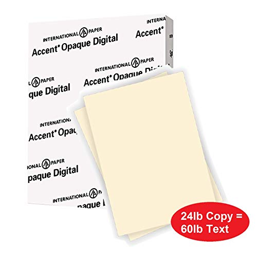 Accent Opaque Printer Paper, Cream Paper, 24lb Copy Paper, 8.5