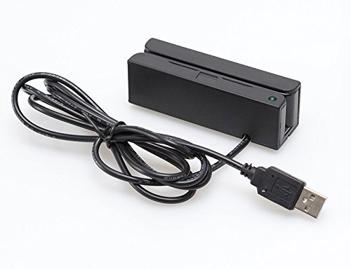 Posunitech Mini Msr100 Swipe Magnetic Credit Card Reader 3 Tracks Hi/Lo Data Collector, USB Msr Stripe Card Reader for Point