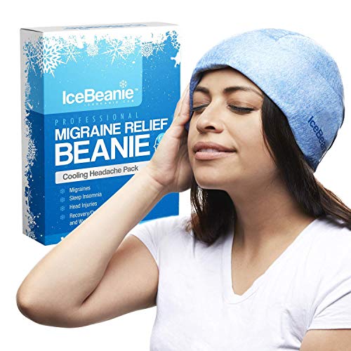 Ice Beanie Natural Migraine Relief - Eliminate Tension Headaches with This Acupressure Designed Cold Pack Hat - Enjoy