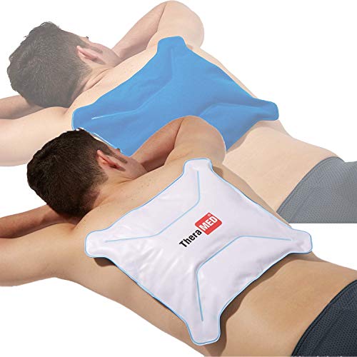 Theramed Thera-Med Reusable Ice Pack For Back Pain - Dual Temperature Cold Gel Pack - Upper Back and Lower Back Pain Relief Ice Pack,