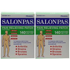Salonpas Pain Relieving Patch - 140 Count (Two Packages each of 140 Patches)