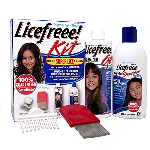 Tec Labs Licefreee Kit All-In-One Complete Lice Killing Treatment, Daily Maintenance Shampoo & Professional Nit Comb In One Box, Set