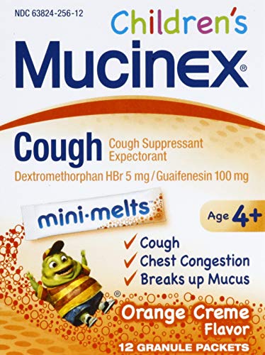 Mucinex Children's Chest Congestion Expectorant and Cough Suppressant Mini-Melts, Orange CrÃ¨me (12 ct)